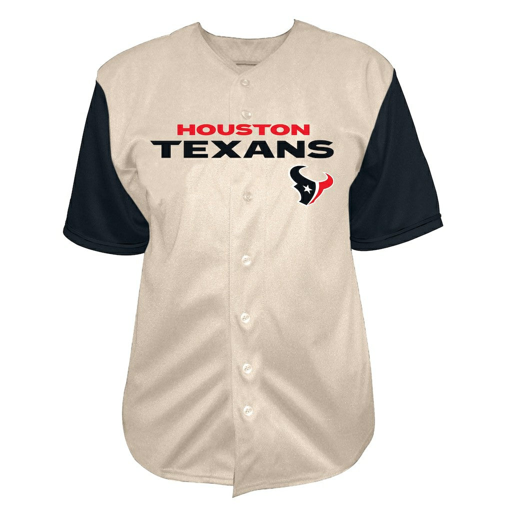 C.J. Stroud Houston Texans Big & Tall Baseball Button-Up Shirt Cream