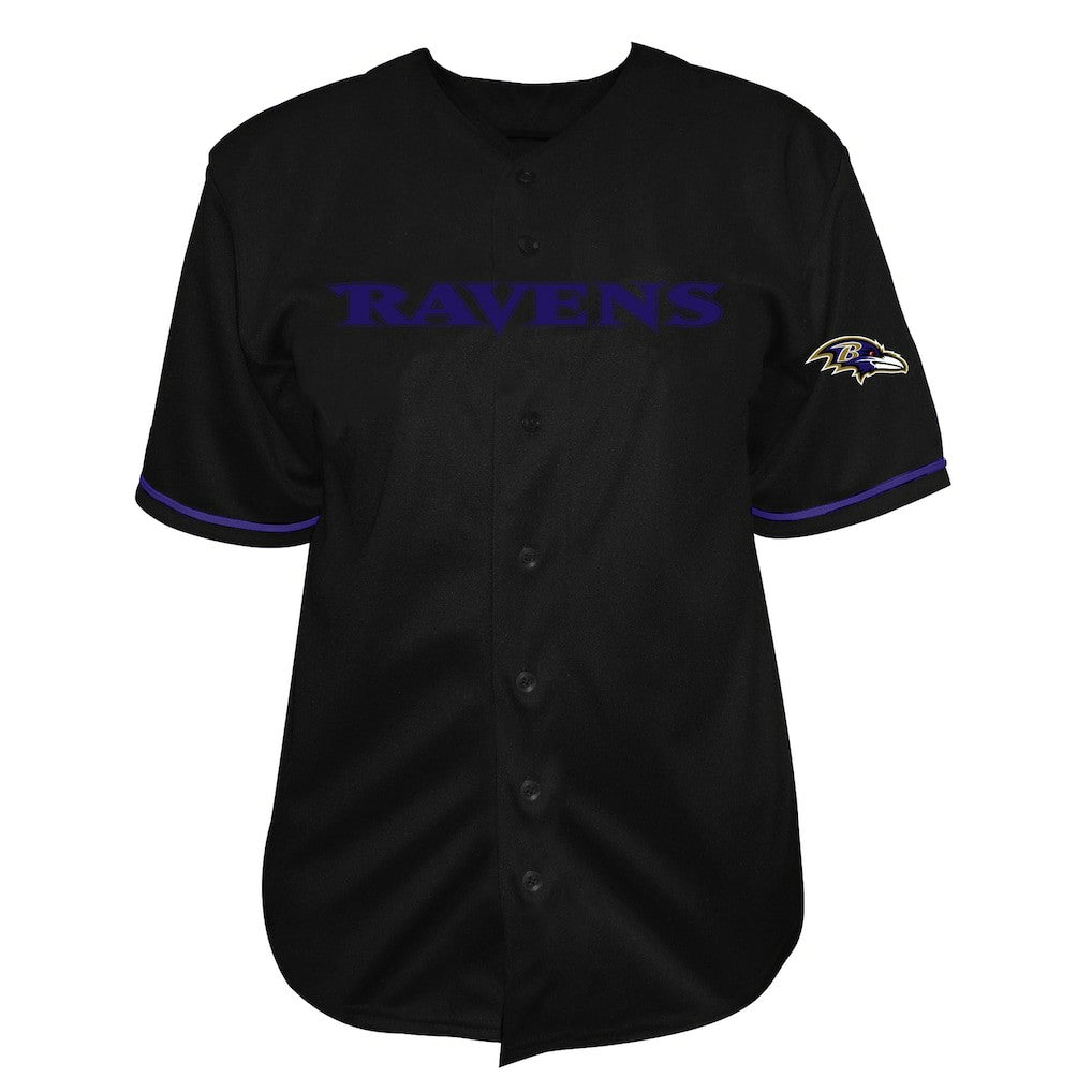 Lamar Jackson Baltimore Ravens Big & Tall Baseball Button-Up Shirt Black