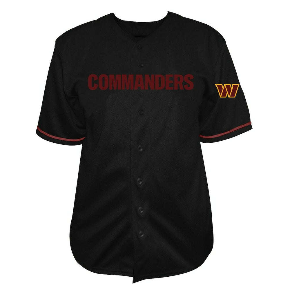 Jayden Daniels Washington Commanders Big & Tall Baseball Button-Up Shirt Black