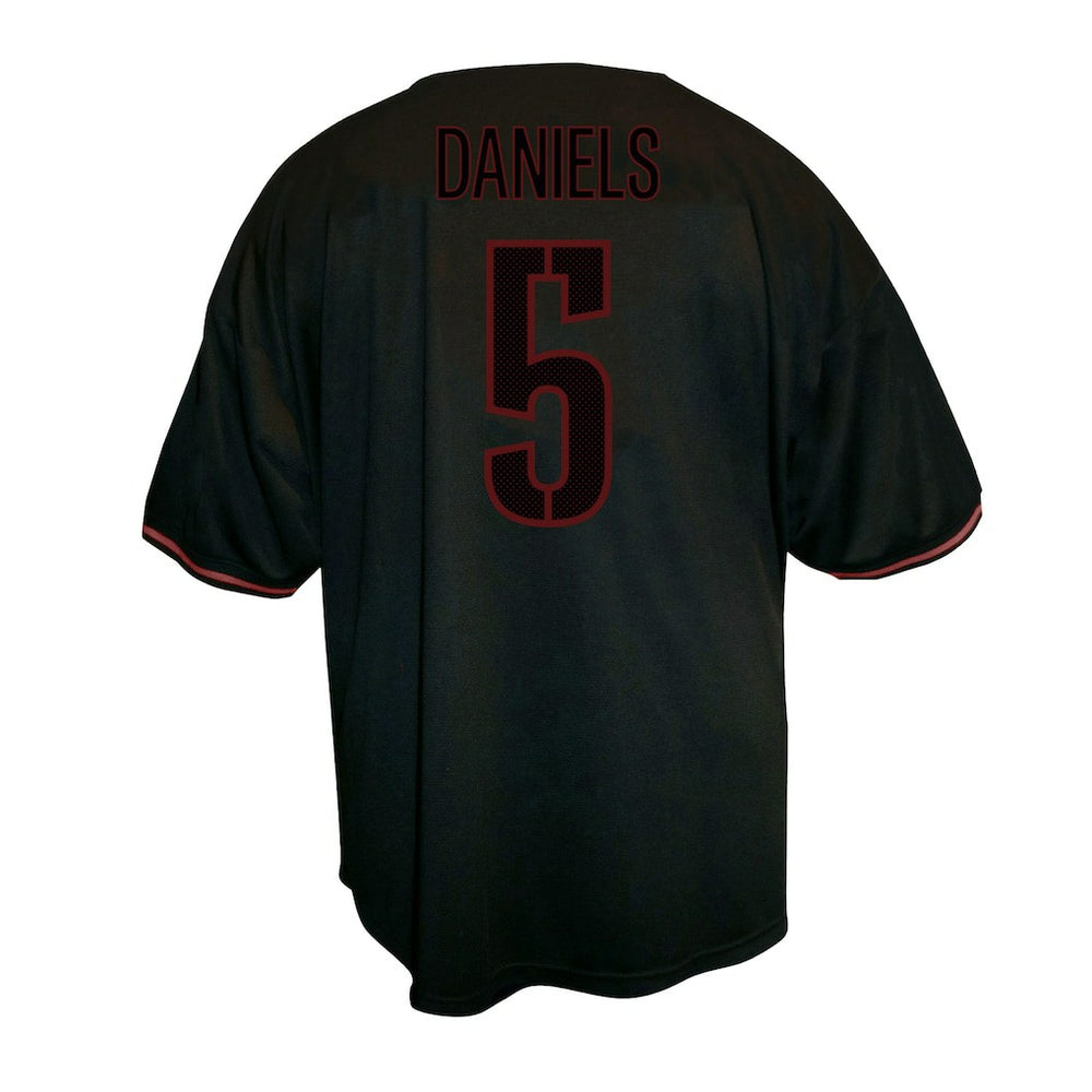 Jayden Daniels Washington Commanders Big & Tall Baseball Button-Up Shirt Black