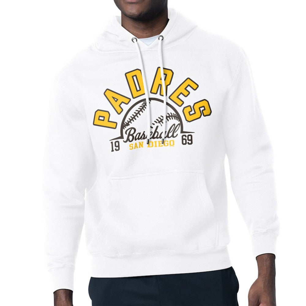 San Diego Padres Starter Half Ball Team Graphic Pullover Hoodie - White Hoodies