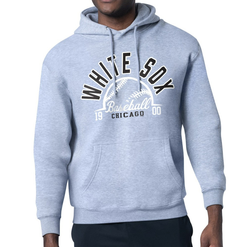 Chicago White Sox Starter Half Ball Team Graphic Pullover Hoodie - Heather Gray Hoodies