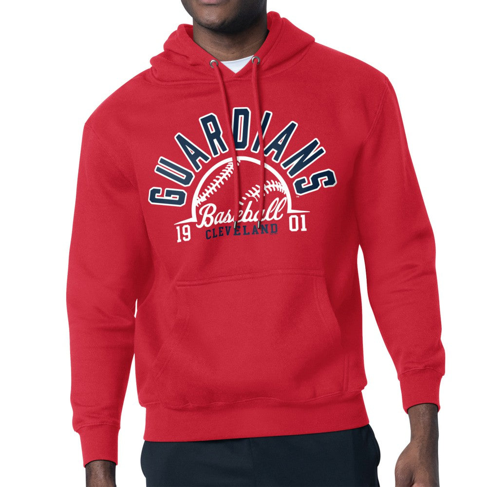 Cleveland Guardians Starter Half Ball Team Graphic Pullover Hoodie - Red Hoodies