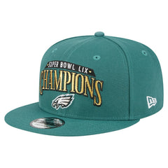 Philadelphia Eagles New Era Super Bowl LIX Champions 9FIFTY Snapback Hat Midnight Green