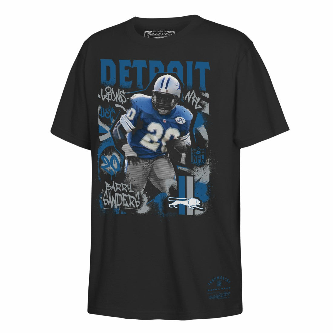 Barry Sanders Detroit Lions Youth Star Player T-Shirt Black