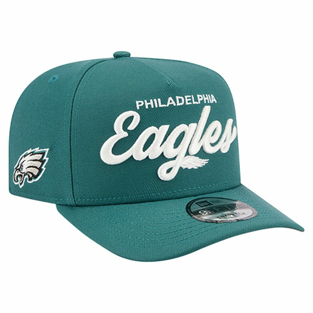 Philadelphia Eagles New Era Local Play A-Frame 9FIFTY Snapback Hat Midnight Green