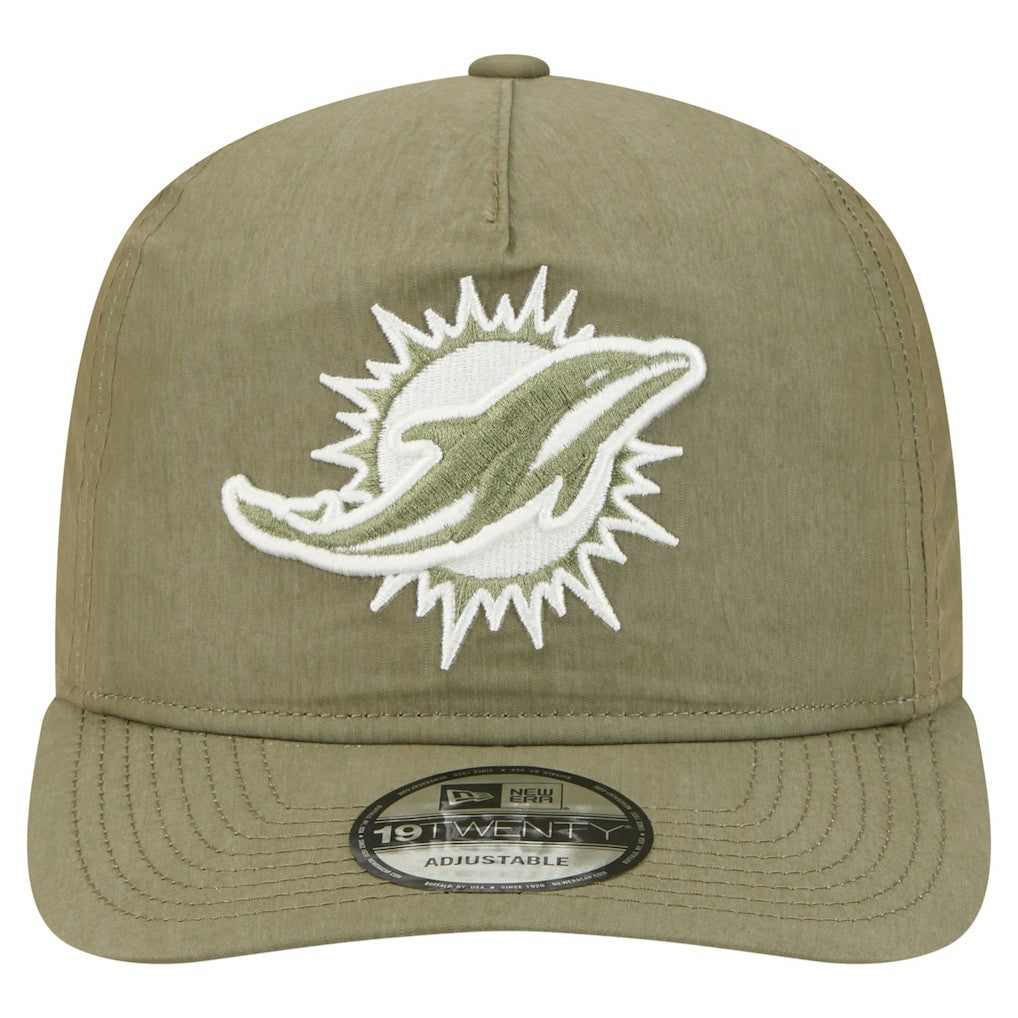 Miami Dolphins New Era Nylon 19TWENTY Adjustable Hat Olive