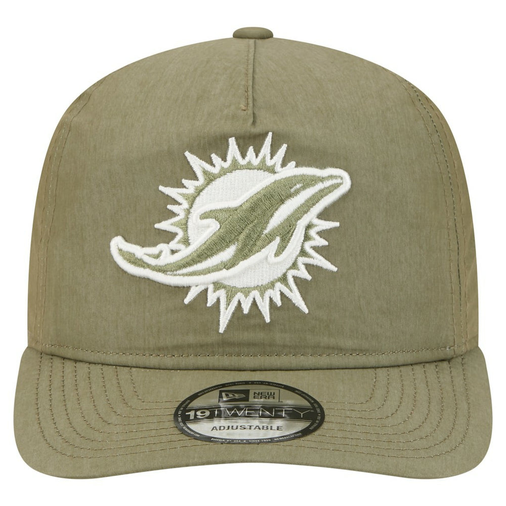 Miami Dolphins New Era Nylon 19TWENTY Adjustable Hat Olive