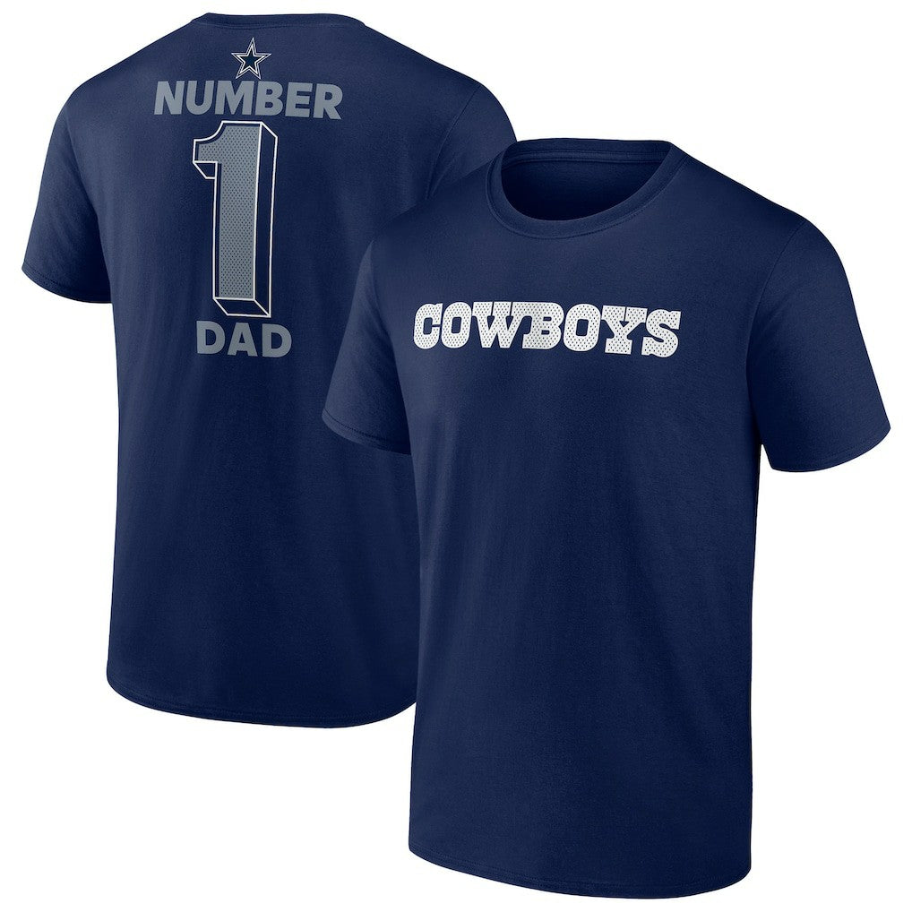 Dallas Cowboys Big & Tall Number One Dad T-Shirt Navy