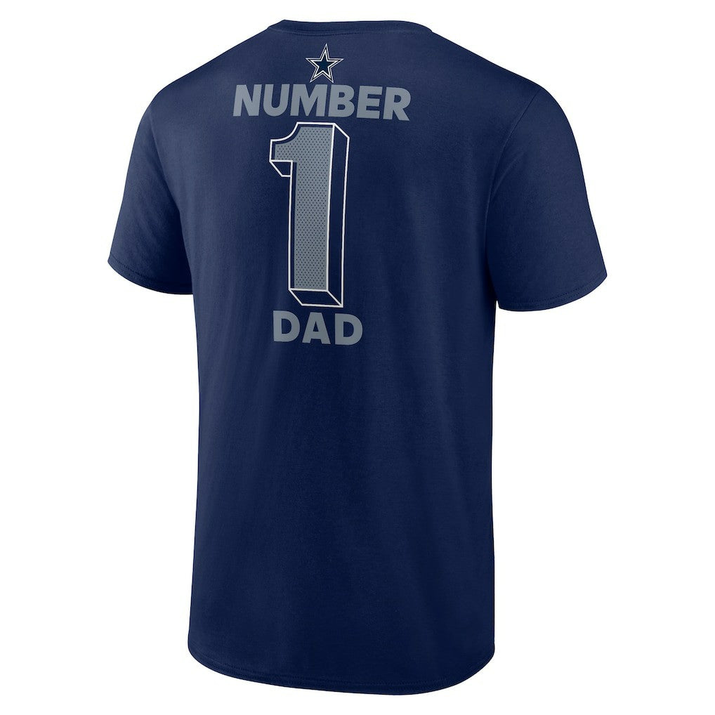 Dallas Cowboys Big & Tall Number One Dad T-Shirt Navy