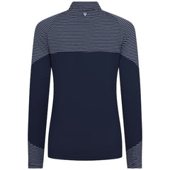 Minnesota Twins Levelwear Women's Classic Stripes Insignia 2.0 Raglan Quarter-Zip Top - Navy Tops