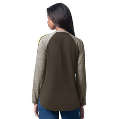 San Diego Padres G-III 4Her by Carl Banks Women's Top Dog Raglan Long Sleeve V-Neck T-Shirt - Brown T-shirts