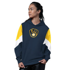 Milwaukee Brewers Starter Women's Scrimmage Pullover Hoodie - Navy Hoodies