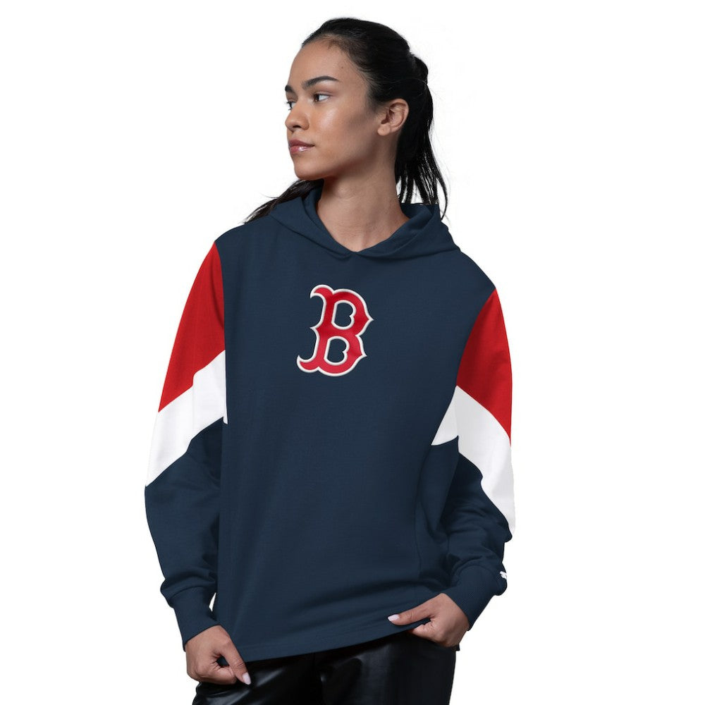 Boston Red Sox Starter Women's Scrimmage Pullover Hoodie - Navy Hoodies