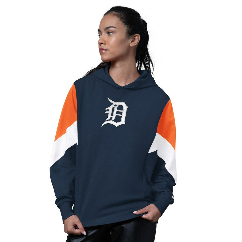 Detroit Tigers Starter Women's Scrimmage Pullover Hoodie - Navy Hoodies
