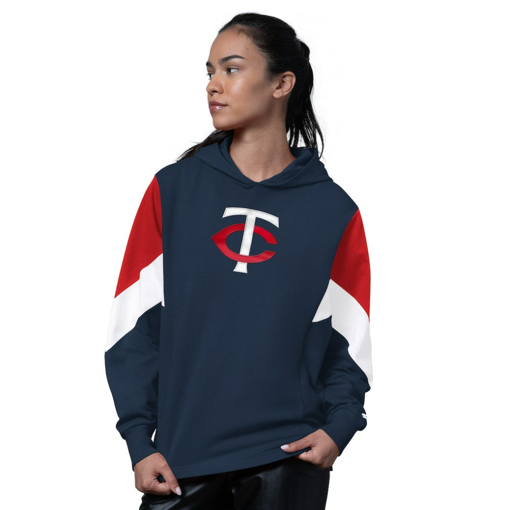 Minnesota Twins Starter Women's Scrimmage Pullover Hoodie - Navy Hoodies