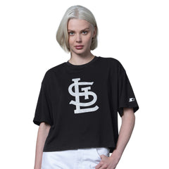St. Louis Cardinals Starter Women's Holy Grail Boxy Cropped T-Shirt - Black T-shirts