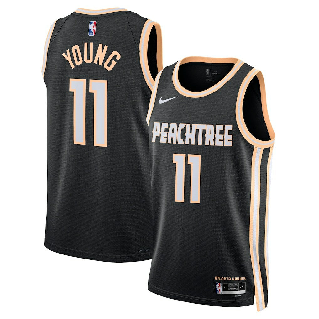 Trae Young Atlanta Hawks Unisex 2025/26 Swingman Jersey Black City Edition