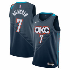Chet Holmgren Oklahoma City Thunder Unisex 2025/26 Swingman Jersey Navy City Edition