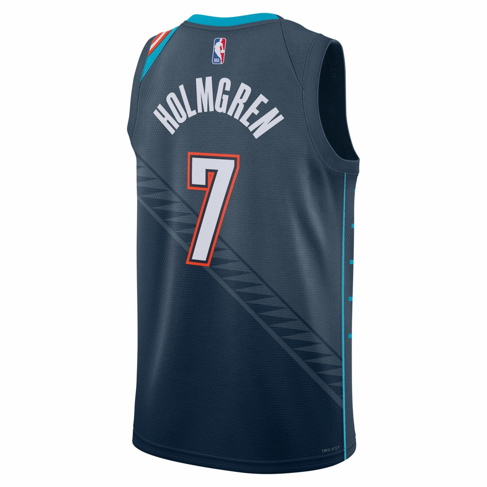 Chet Holmgren Oklahoma City Thunder Unisex 2025/26 Swingman Jersey Navy City Edition