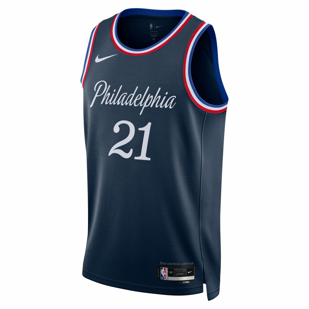 Joel Embiid Philadelphia 76ers Unisex 2025/26 Swingman Jersey Navy City Edition