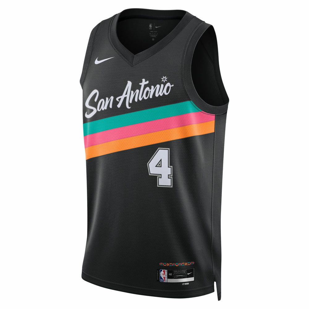 De'Aaron Fox San Antonio Spurs Unisex 2025/26 Swingman Jersey Black City Edition