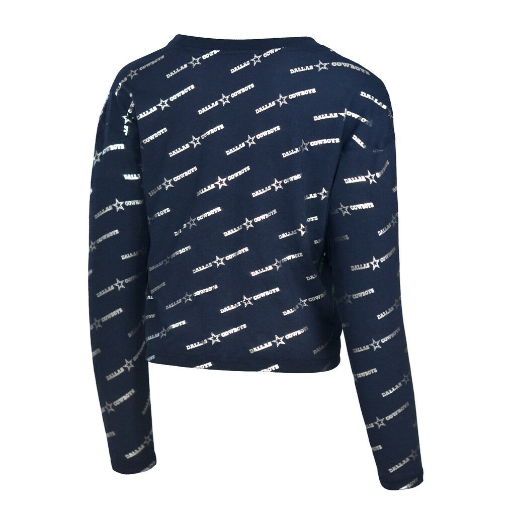 Dallas Cowboys Lauren James Foil Long Sleeve T-Shirt Navy