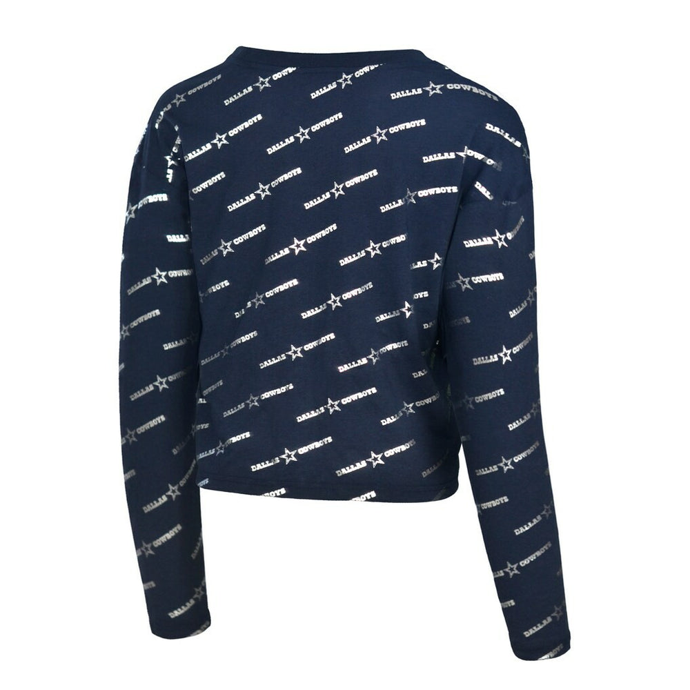 Dallas Cowboys Lauren James Foil Long Sleeve T-Shirt Navy
