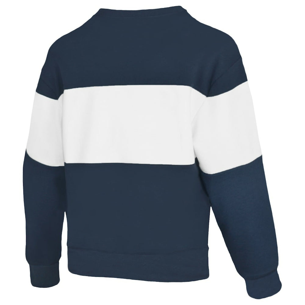 Dallas Cowboys Lauren James Women's Bling Colorblock Terry Sweatshirt Navy