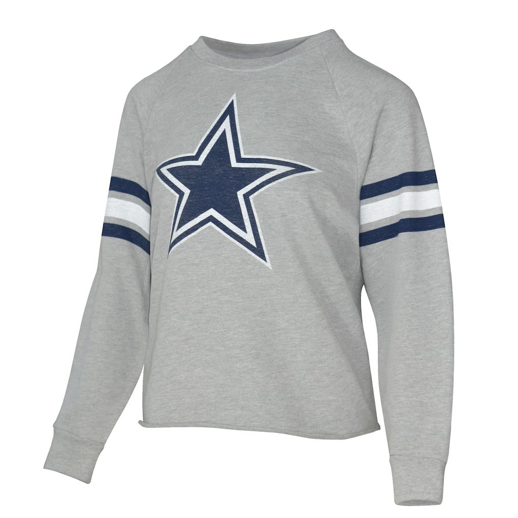 Dallas Cowboys Lauren James Women's Raglan Terry Sweatshirt Gray