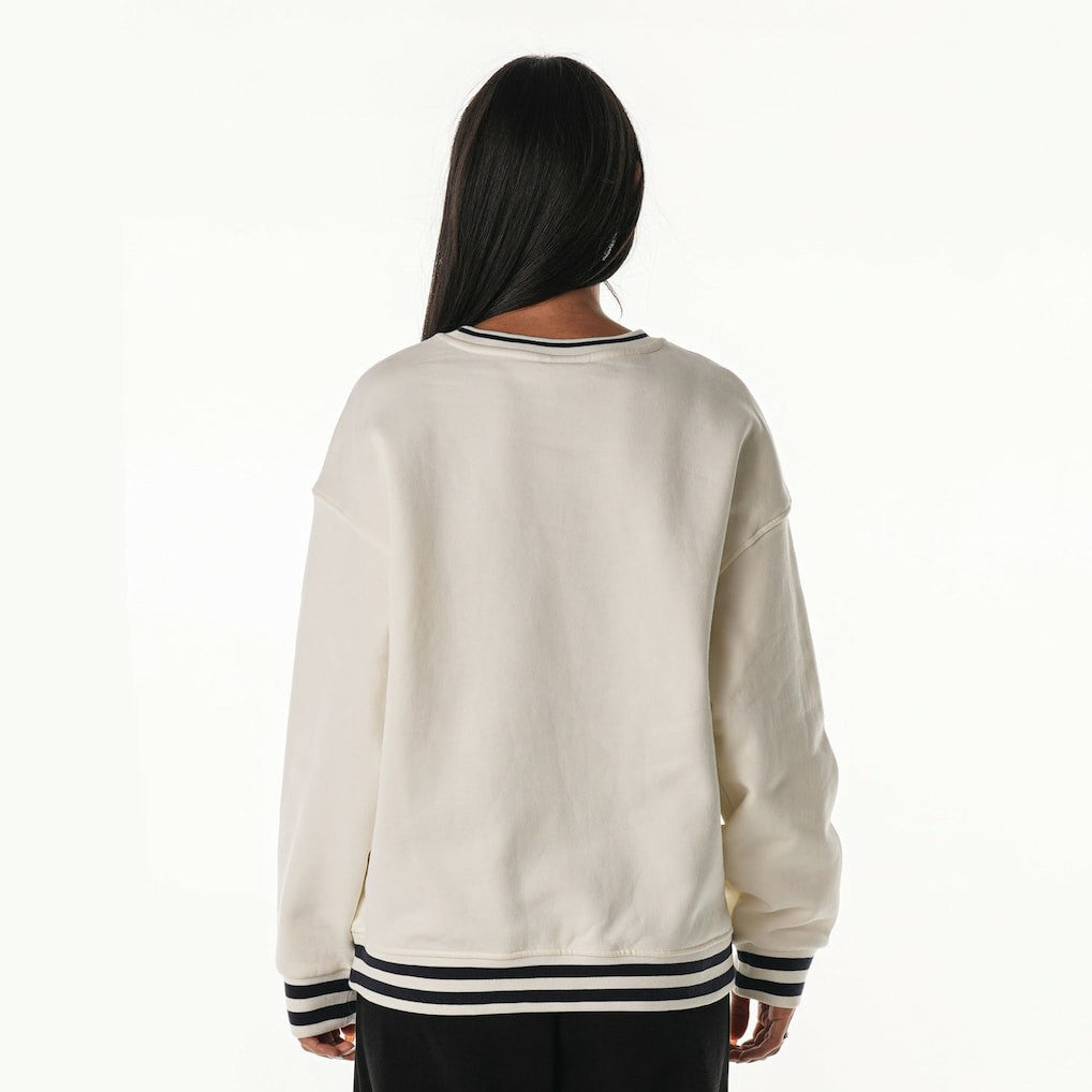 Dallas Cowboys The Wild Collective Women's Oversized Vintage French Terry Sweatshirt Cream