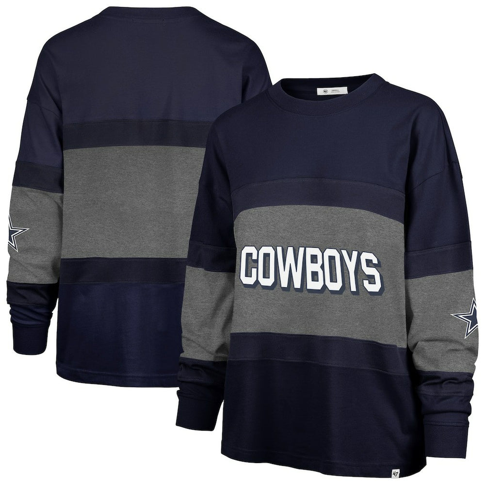 Dallas Cowboys '47 Women's Breezyway Archive Long Sleeve T-Shirt Navy