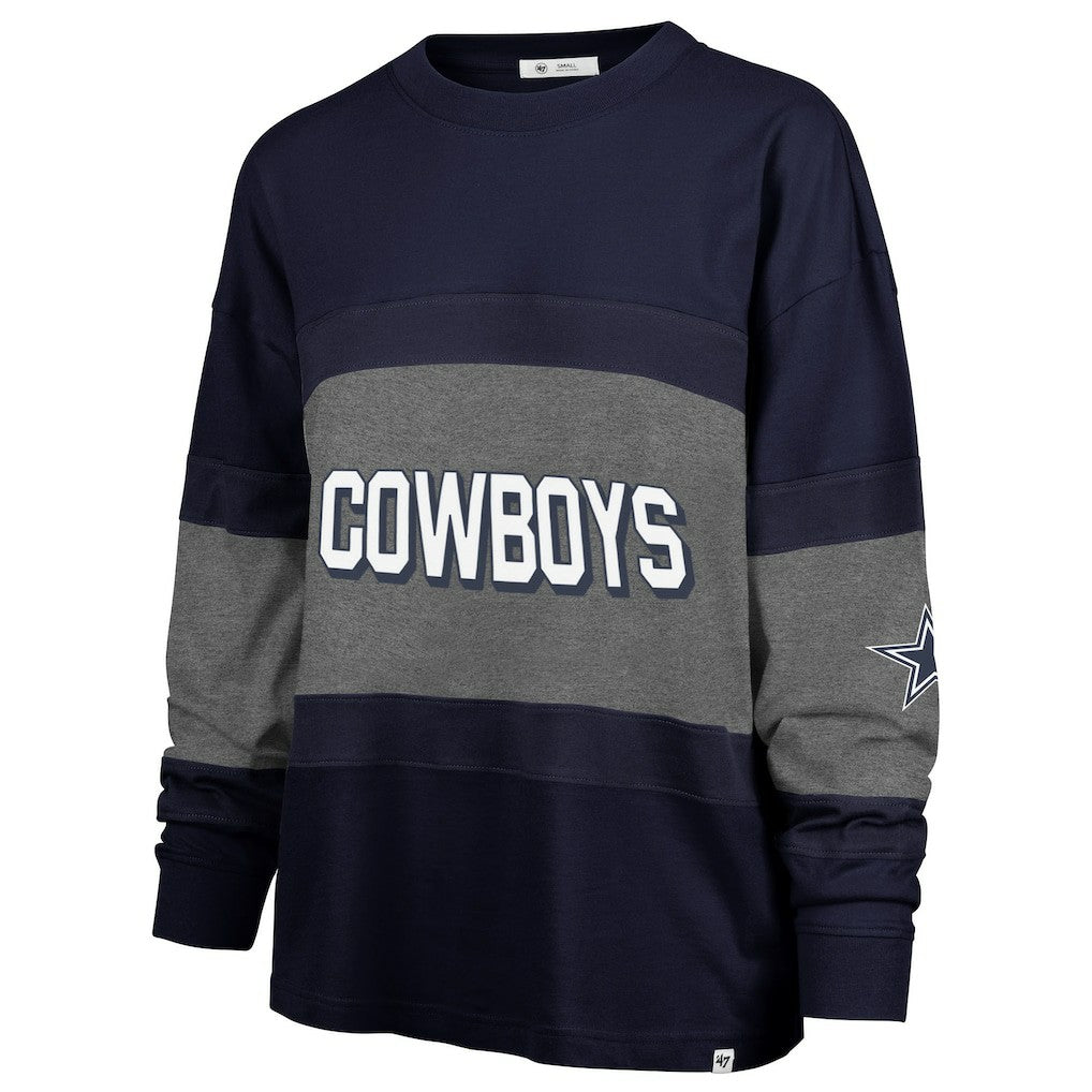 Dallas Cowboys '47 Women's Breezyway Archive Long Sleeve T-Shirt Navy