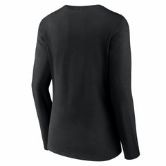 Colorado Rockies Women's Logo Long Sleeve V-Neck T-Shirt - Black T-shirts