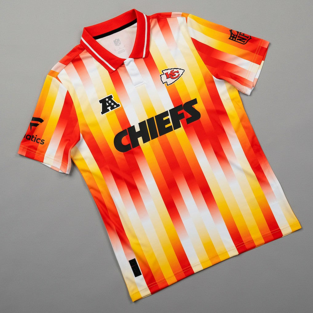 Kansas City Chiefs NFL Football x Football Collared Fan Top Red