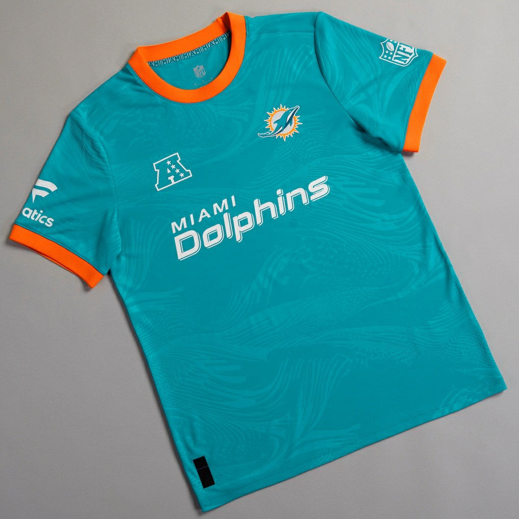 Miami Dolphins NFL Football x Football Fan Top Aqua