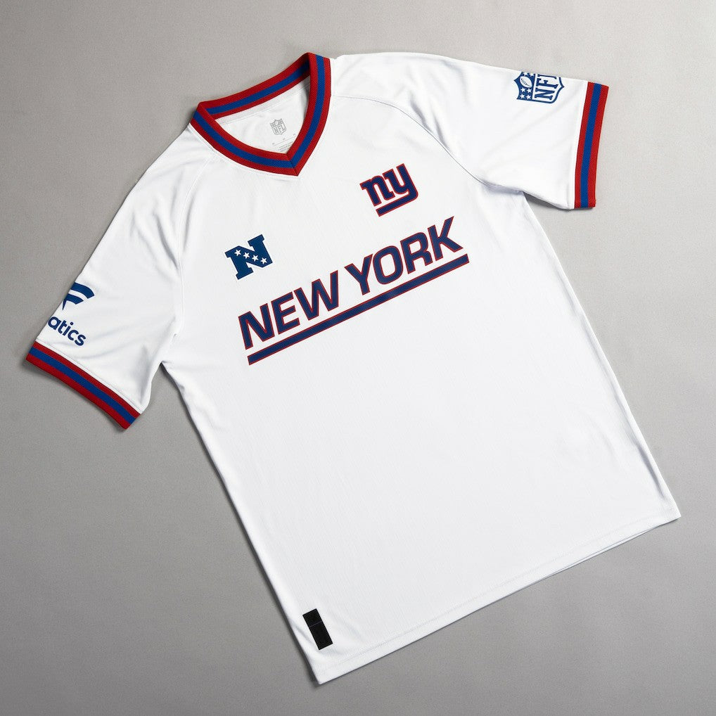 New York Giants NFL Football x Football V-Neck Fan Top White