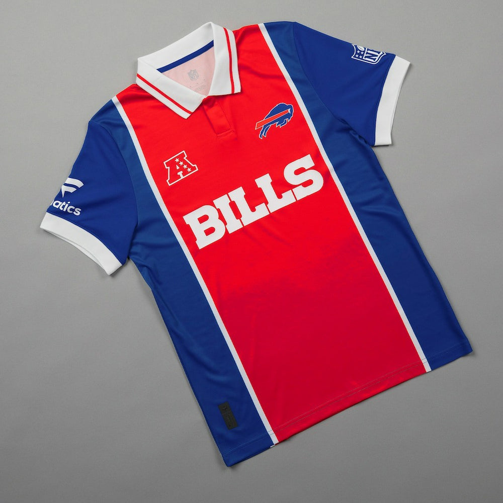Buffalo Bills NFL Football x Football Collared Fan Top Red
