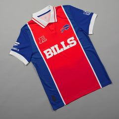 Buffalo Bills NFL Football x Football Collared Fan Top Red
