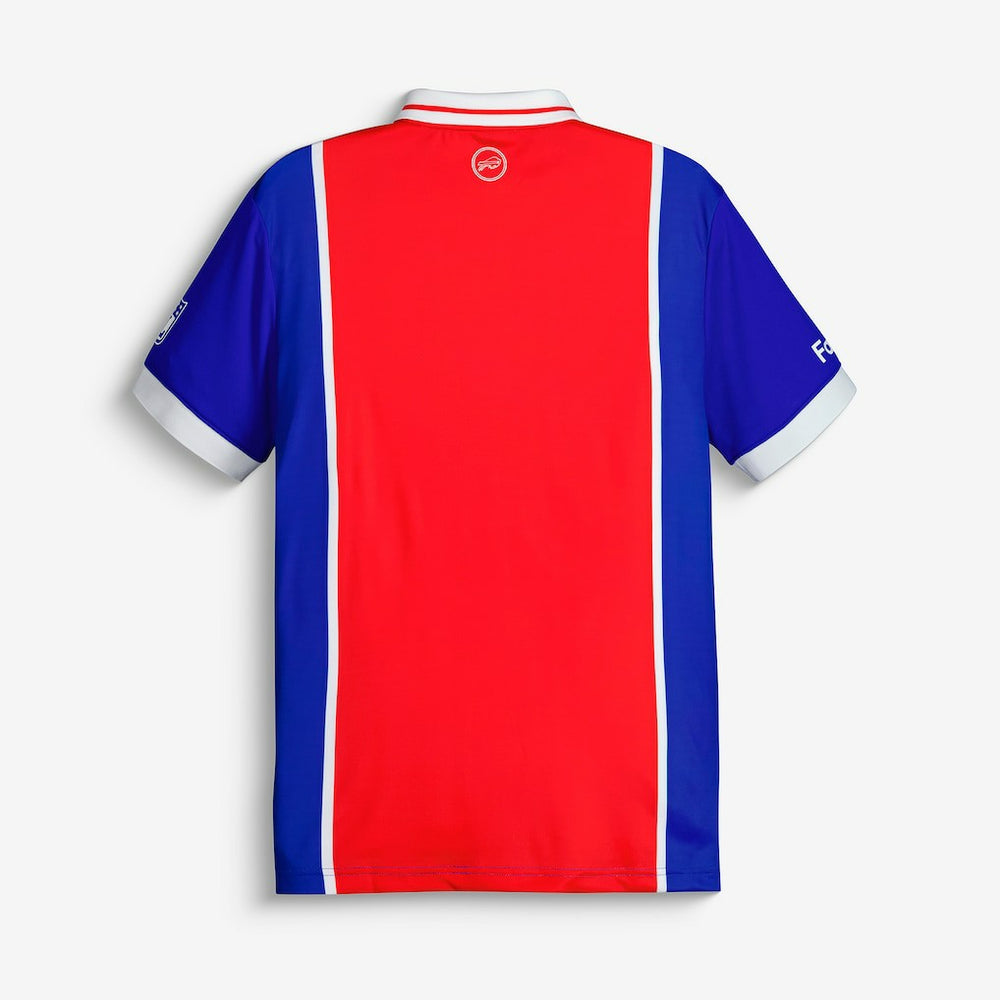 Buffalo Bills NFL Football x Football Collared Fan Top Red