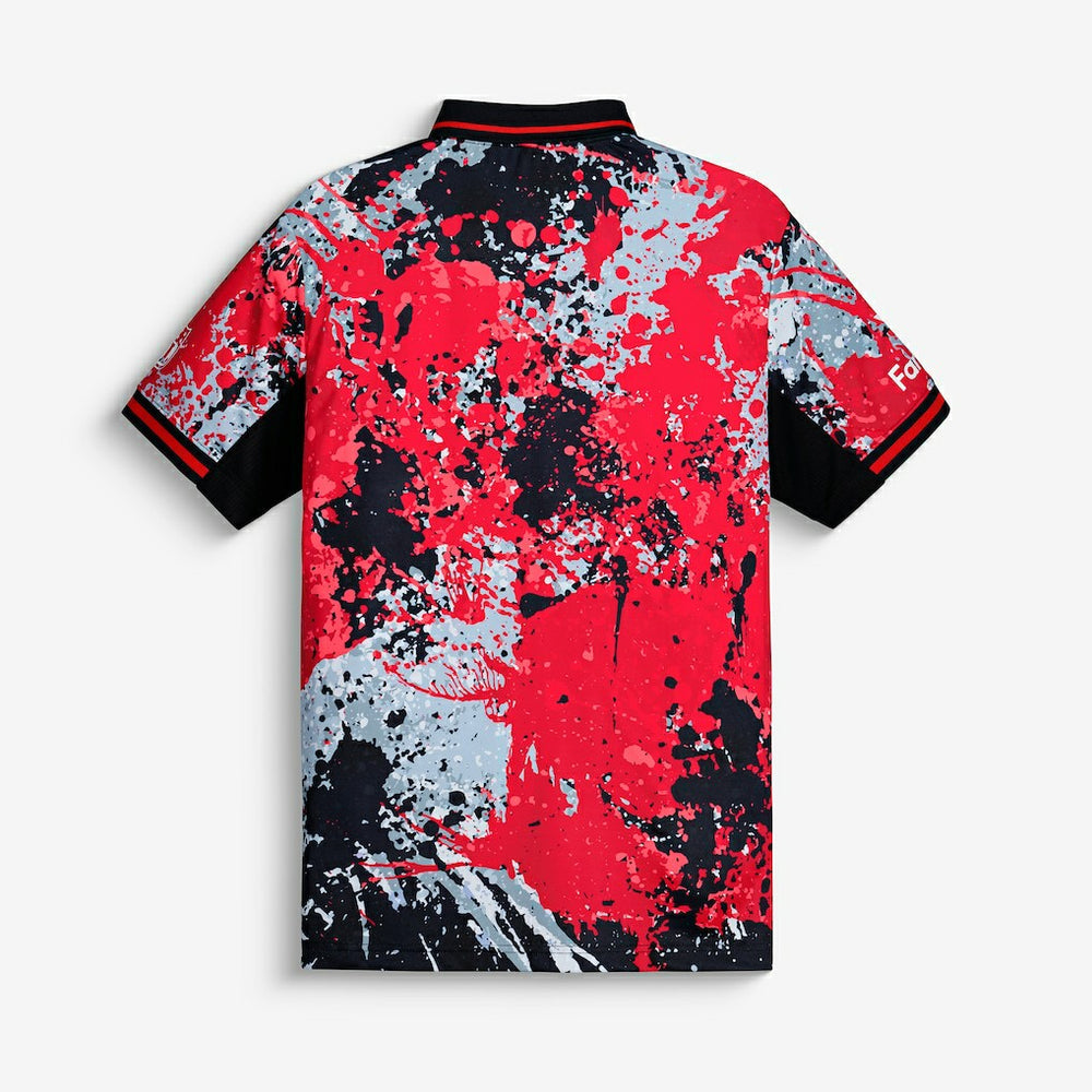 Atlanta Falcons NFL Football x Football Collared Fan Top Black
