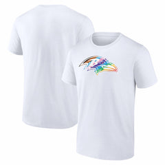 Baltimore Ravens Logo Pride T-Shirt White