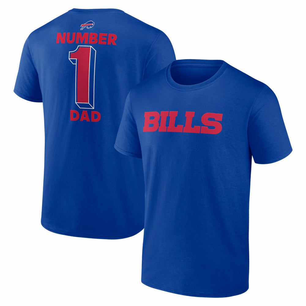 Buffalo Bills #1 Dad Jersey T-Shirt Royal