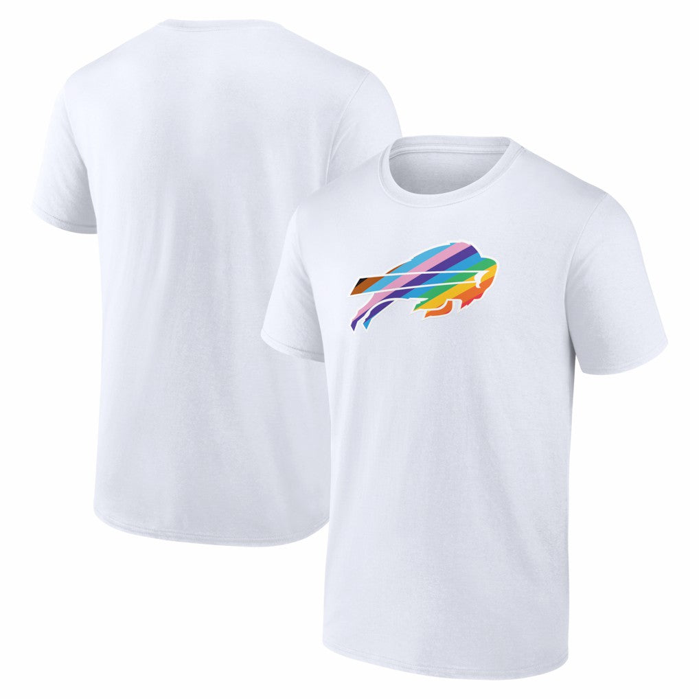 Buffalo Bills Logo Pride T-Shirt White