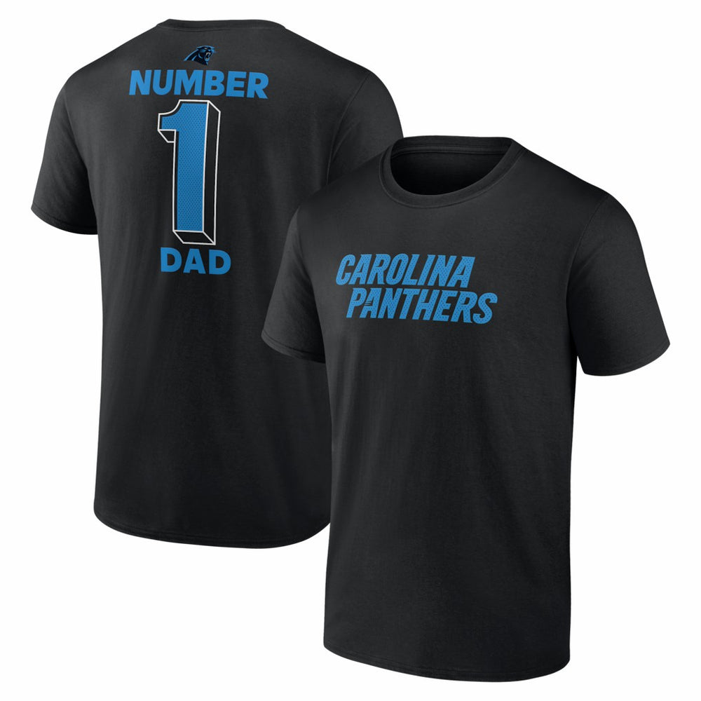 Carolina Panthers #1 Dad Jersey T-Shirt Black
