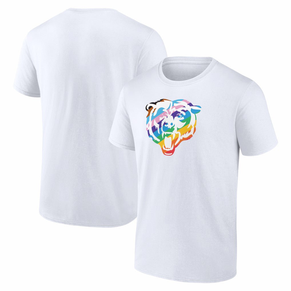 Chicago Bears Logo Pride T-Shirt White