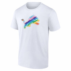 Detroit Lions Logo Pride T-Shirt White