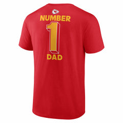 Kansas City Chiefs #1 Dad Jersey T-Shirt Red