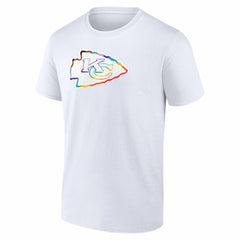Kansas City Chiefs Logo Pride T-Shirt White