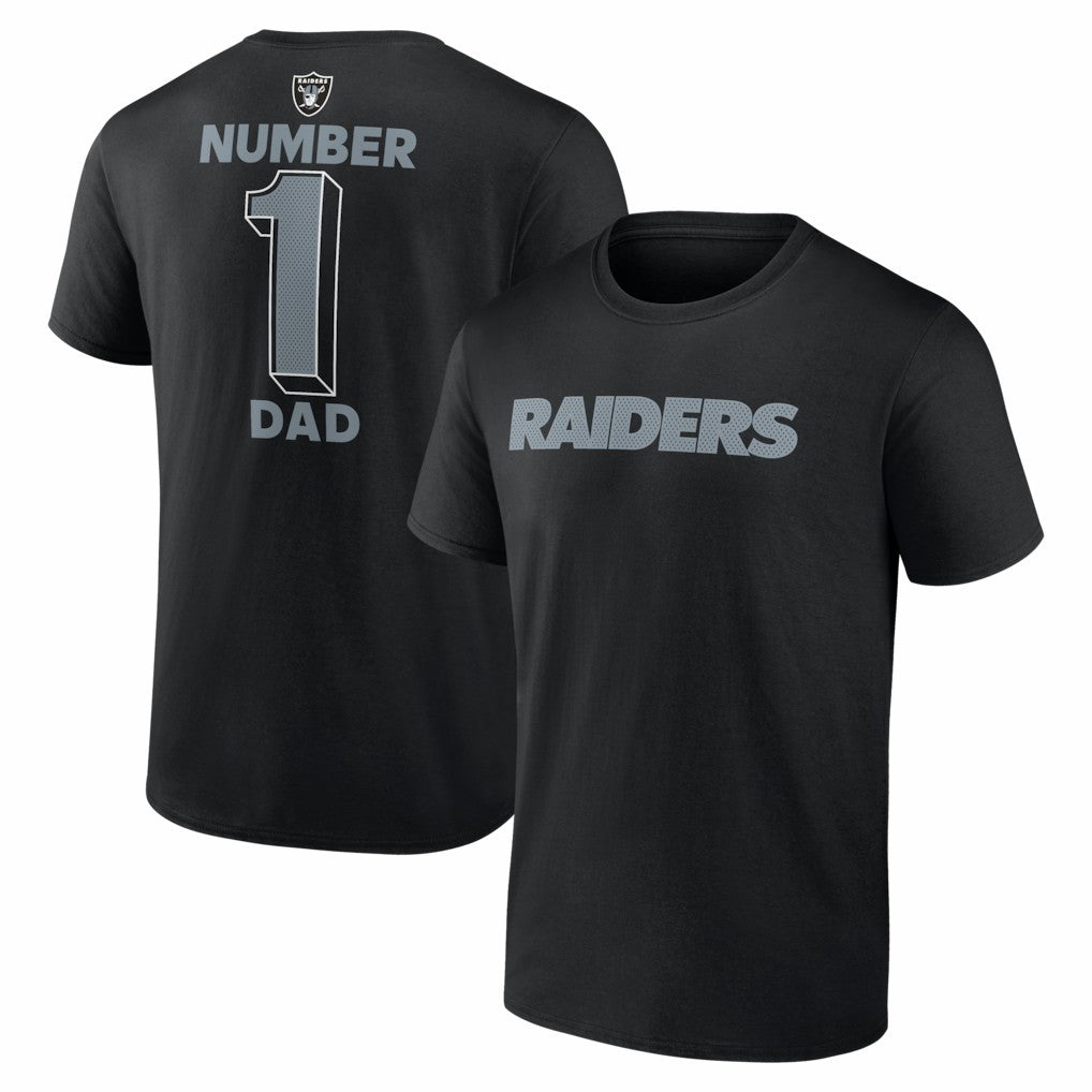 Las Vegas Raiders #1 Dad Jersey T-Shirt Black